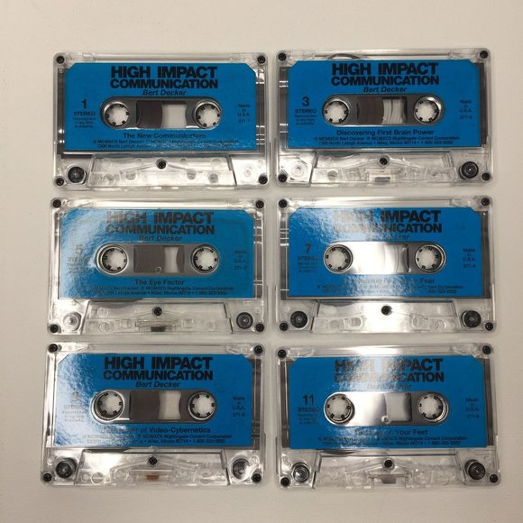 Nightingale Conant High Impact Communication Bert Decker 6 Cassettes Audio Tapes - Picture 4 of 7